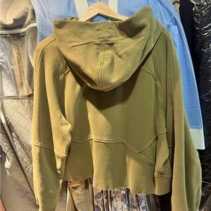 Lululemon Oversized Full Zip Scuba Sweatshirt, bronze green, L/XL